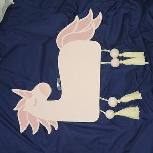 Hanging Unicorn Wall Art With Tassle Legs NEW